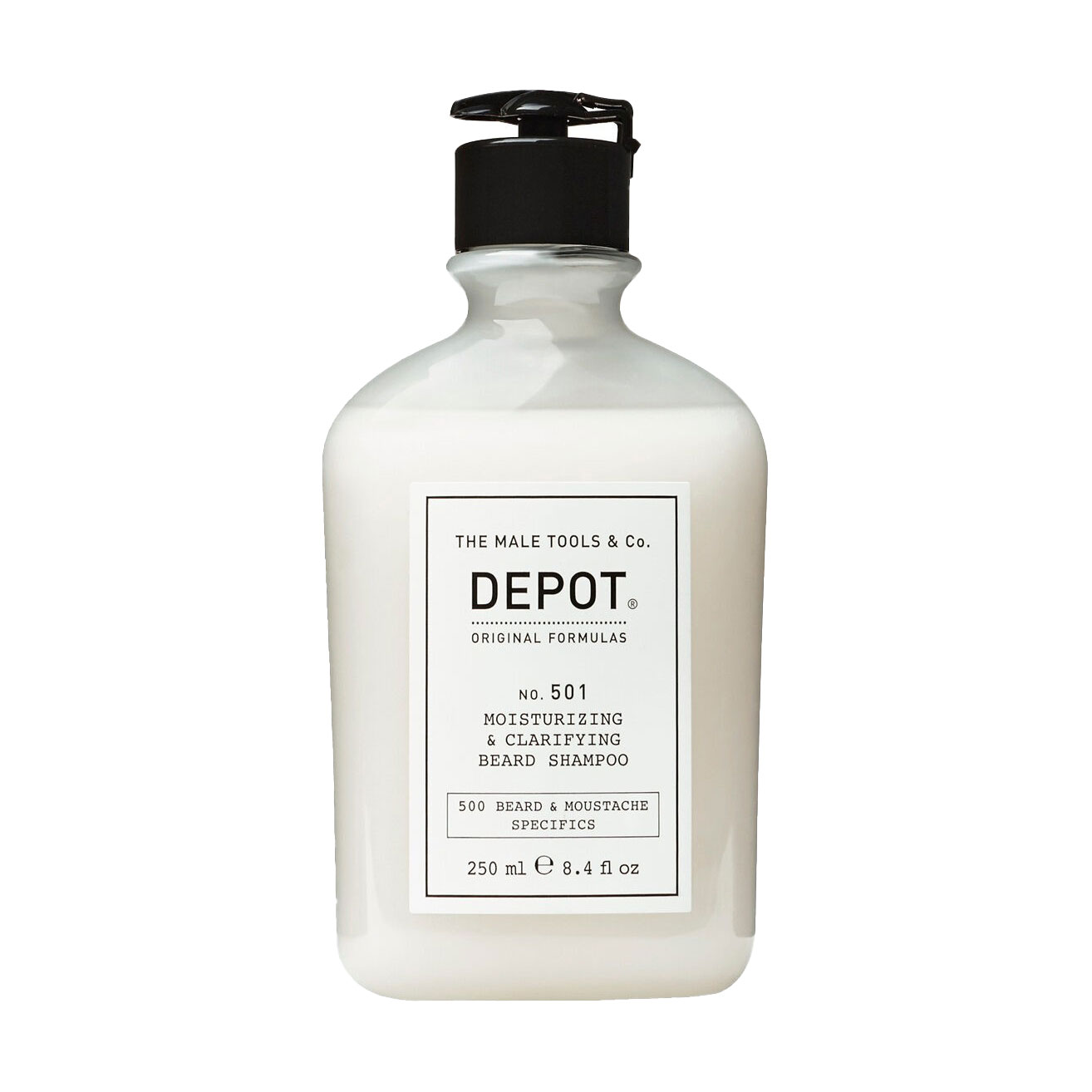 Зволожувальний та очищувальний шампунь для бороди Depot 501 Moisturizing &amp; Clarifying Beard Shampoo, 250 мл